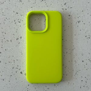 NEW iPhone 14 Pro Max Fluorescent Yellow Silicone Case